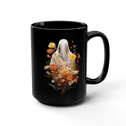 Halloween Garden Haunting 15oz Black Mug