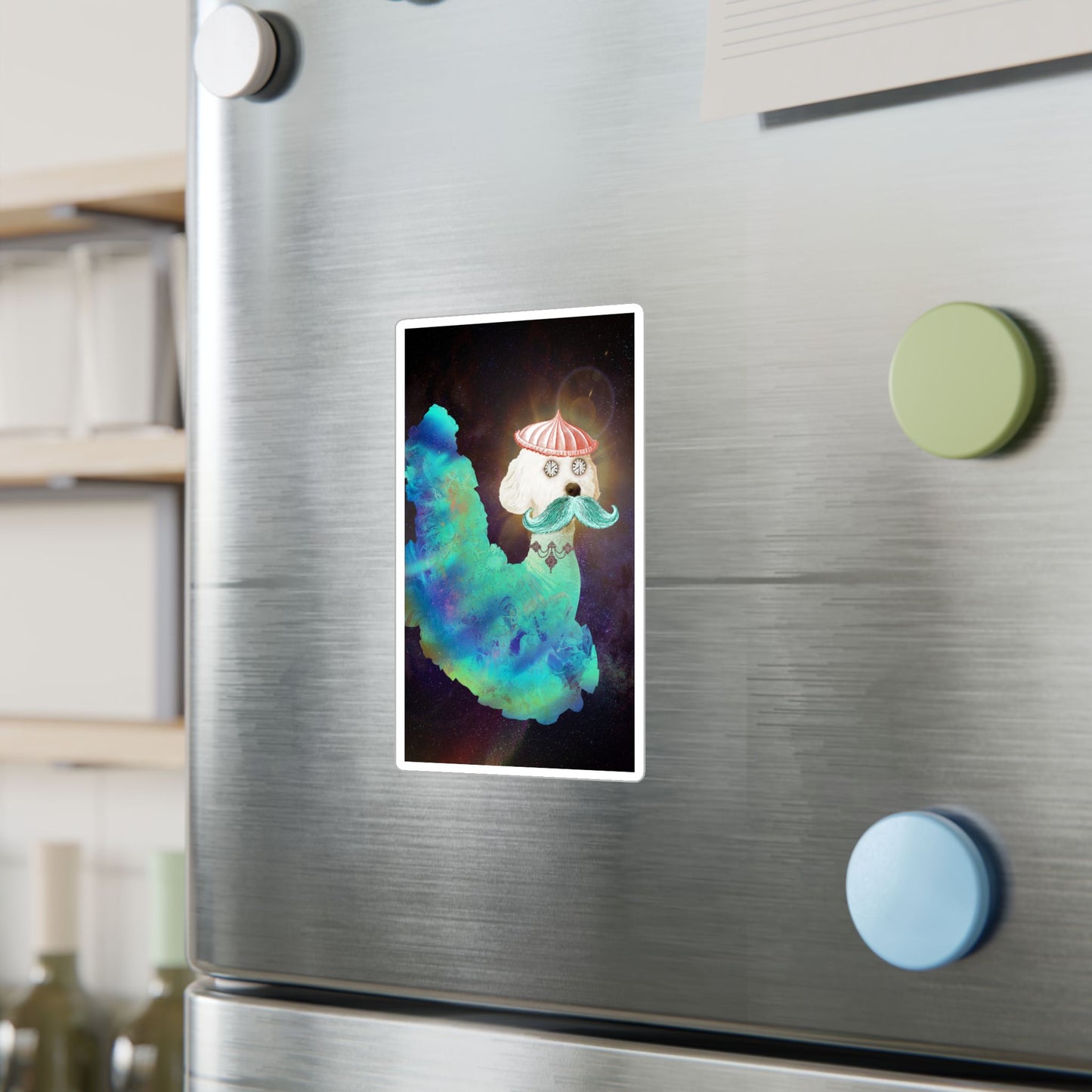 Surreal Astro Dog of Time Vinyl Decal Sticker