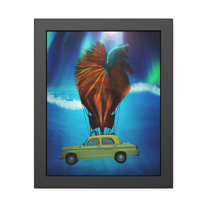 Aquamobile Taxi Service Framed Print | Surreal Art