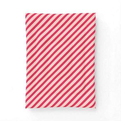 Diagonal Pink Stripes 100% Cotton Comforter