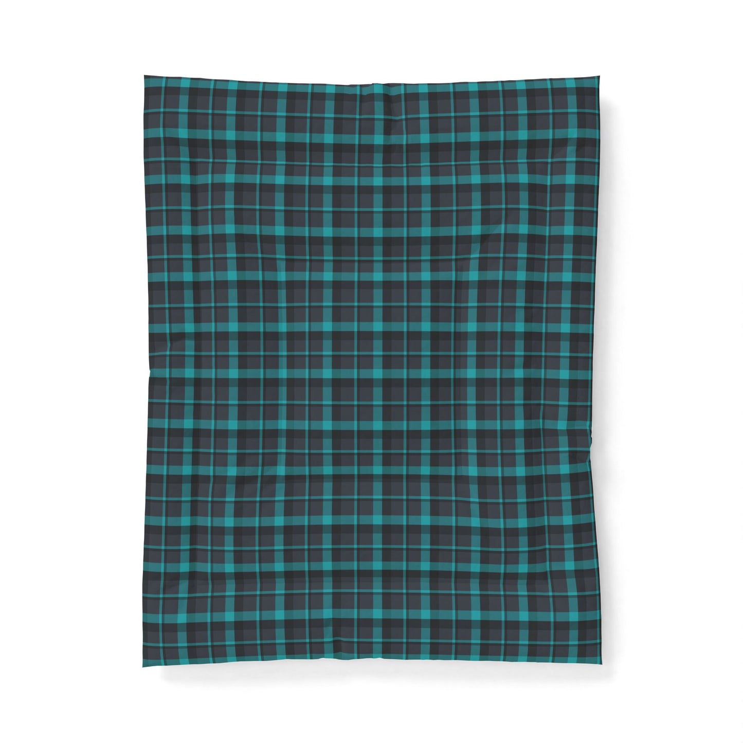 Muted Purple + Green Plaid 100% Cotton Comforter