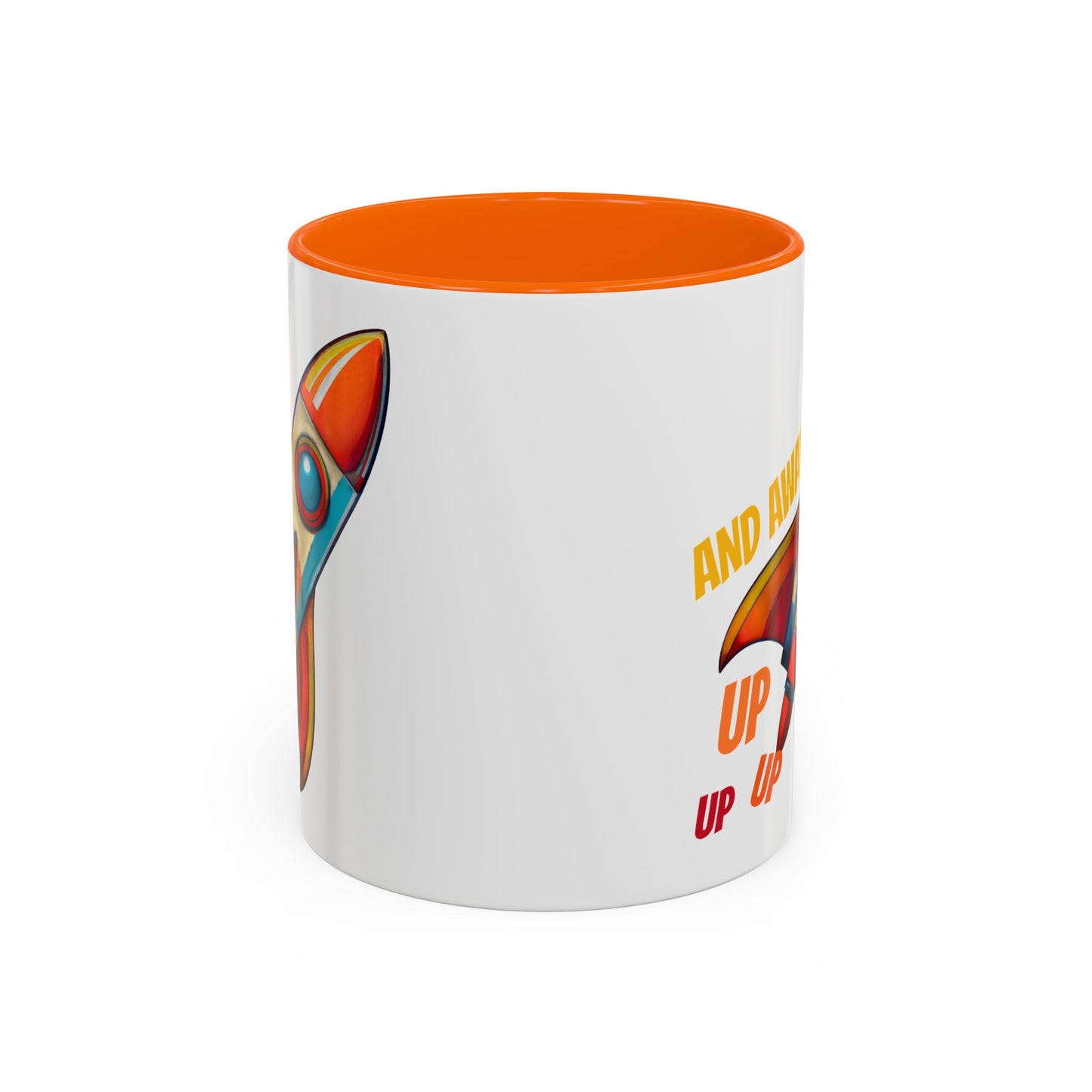 Rocket Ship Liftoff Colorful Ceramic Mug (11, 15oz)