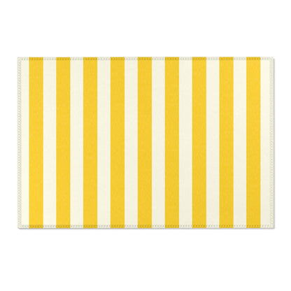 Lemony Yellow Stripes Indoor Rug