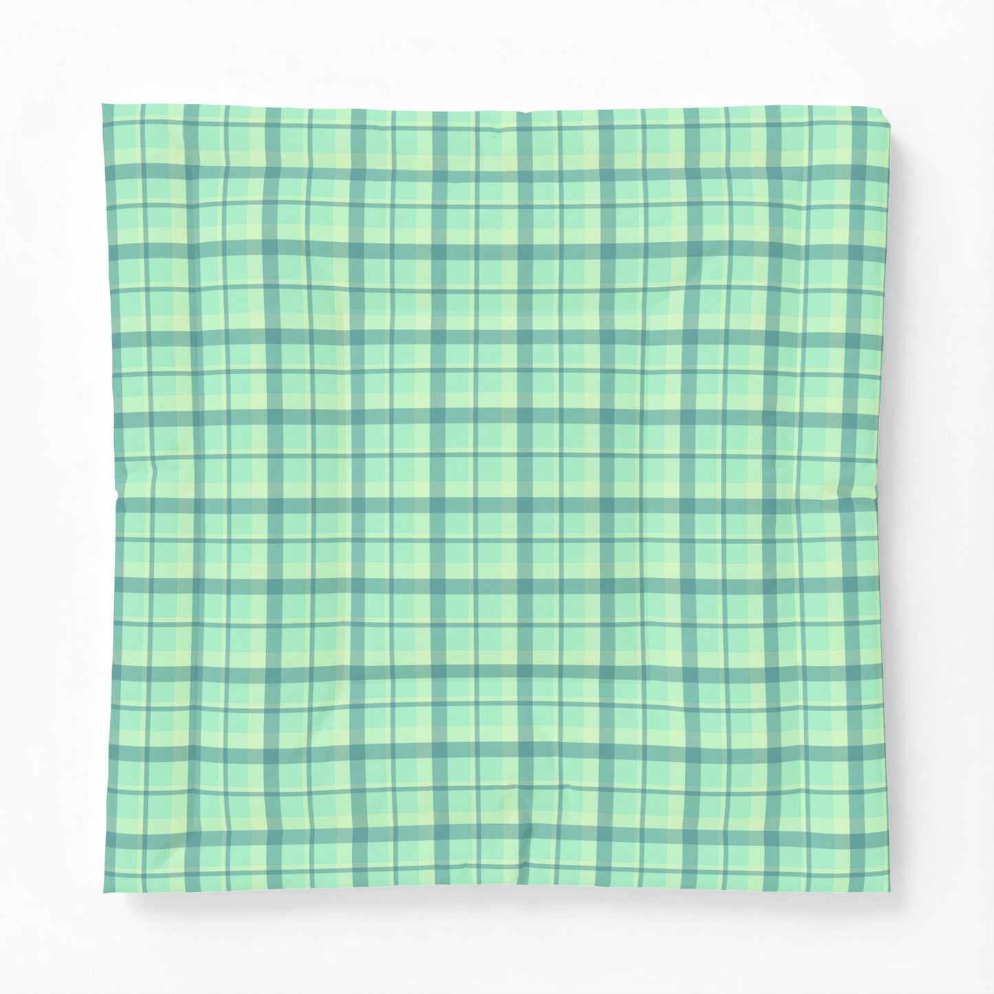 Minty Green Plaid 100% Cotton Comforter