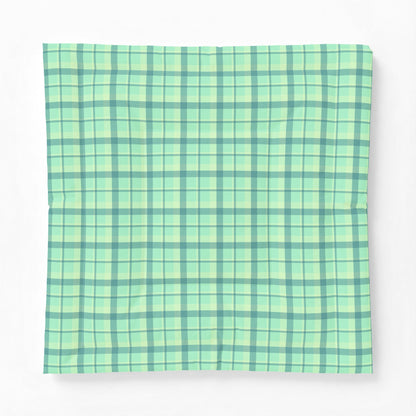 Minty Green Plaid 100% Cotton Comforter