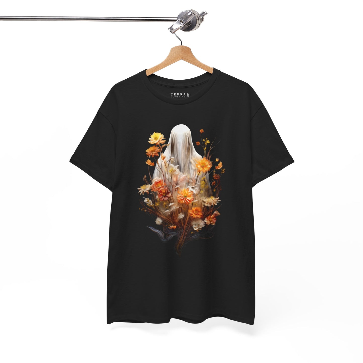 Halloween Garden Haunting Adult 100% Cotton T-Shirt