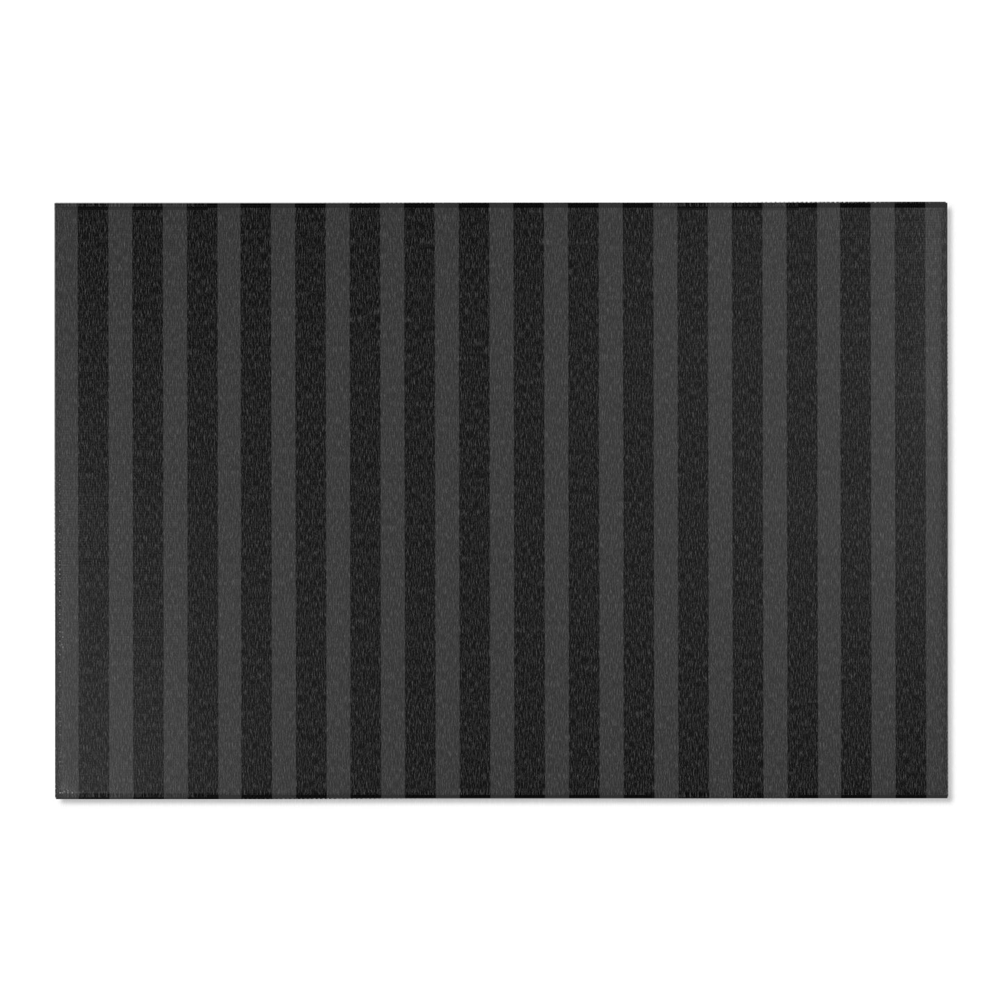 Black + Gray Striped Indoor Rug