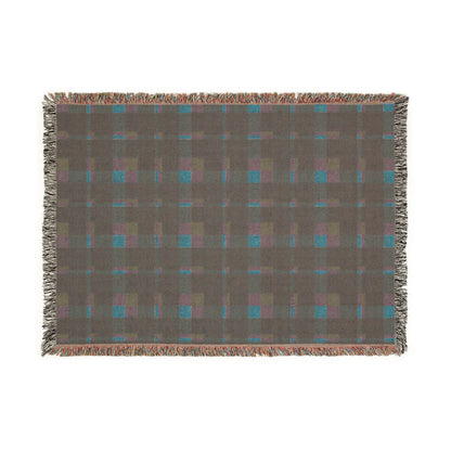 Warm Color Blocks 100% Cotton Woven Blanket (3 sizes) | Made In USA