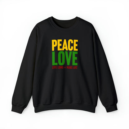 Peace, Love, Live Long + Make Art Women's Sweatshirt