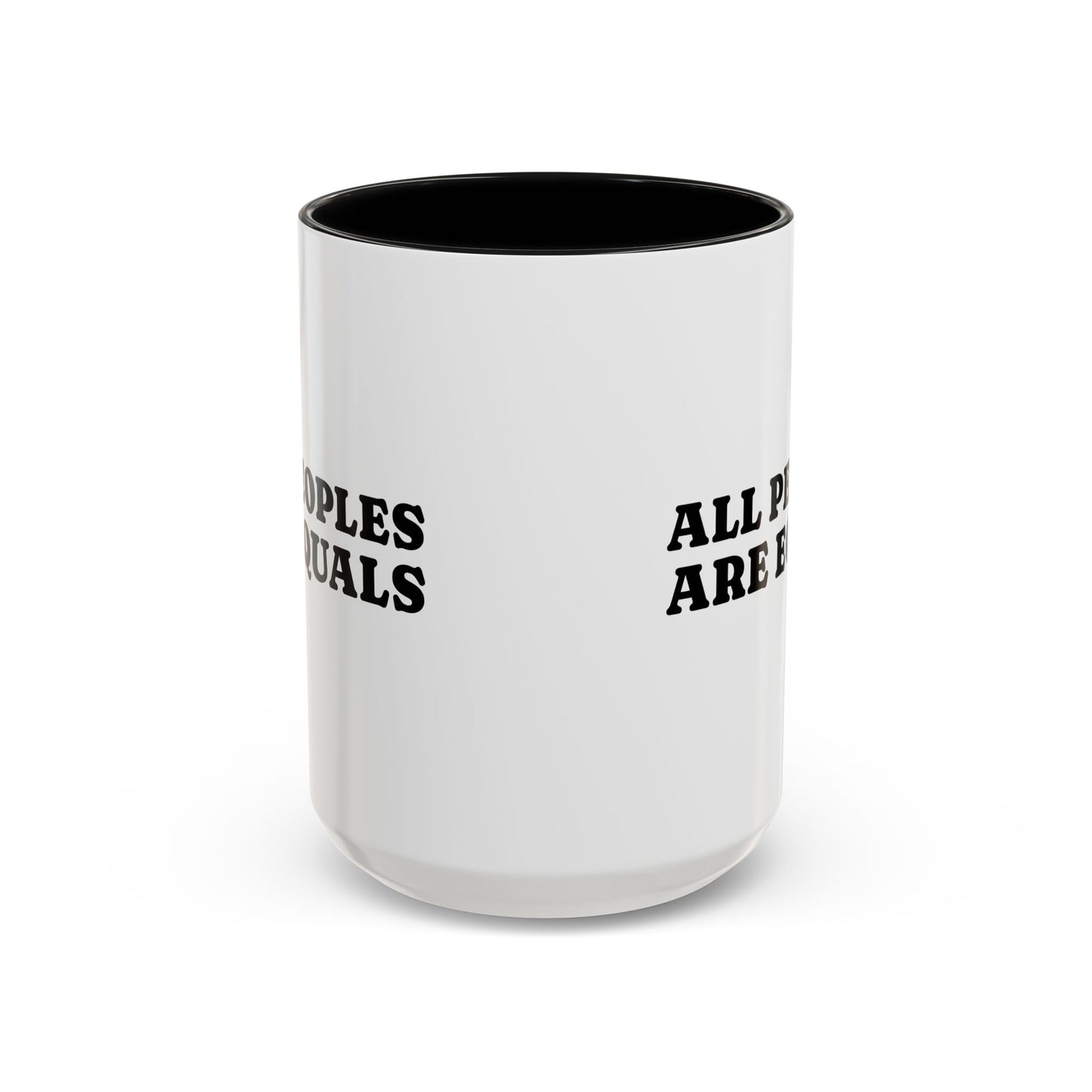 All People Are Equals Black Handle Ceramic Mug (11, 15oz)