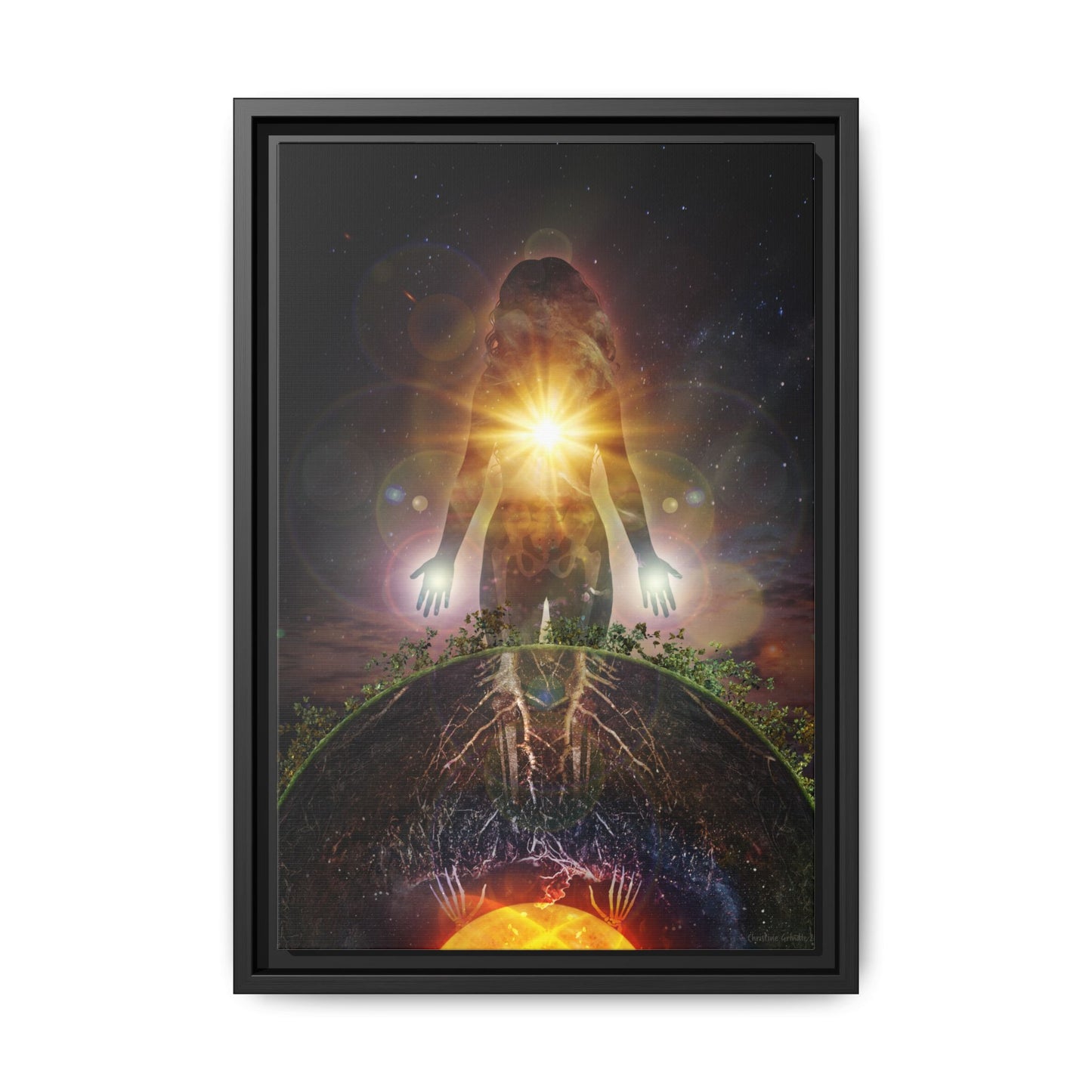 Persephone's Divinity Framed Canvas Print | Surreal Art