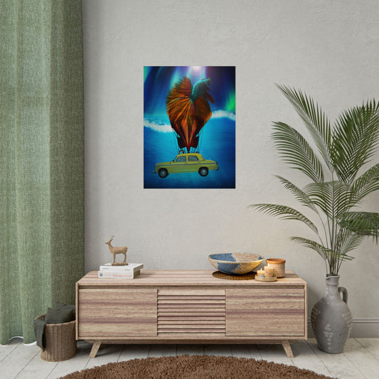 Aquamobile Taxi Service Fine Art Print | Surreal Art