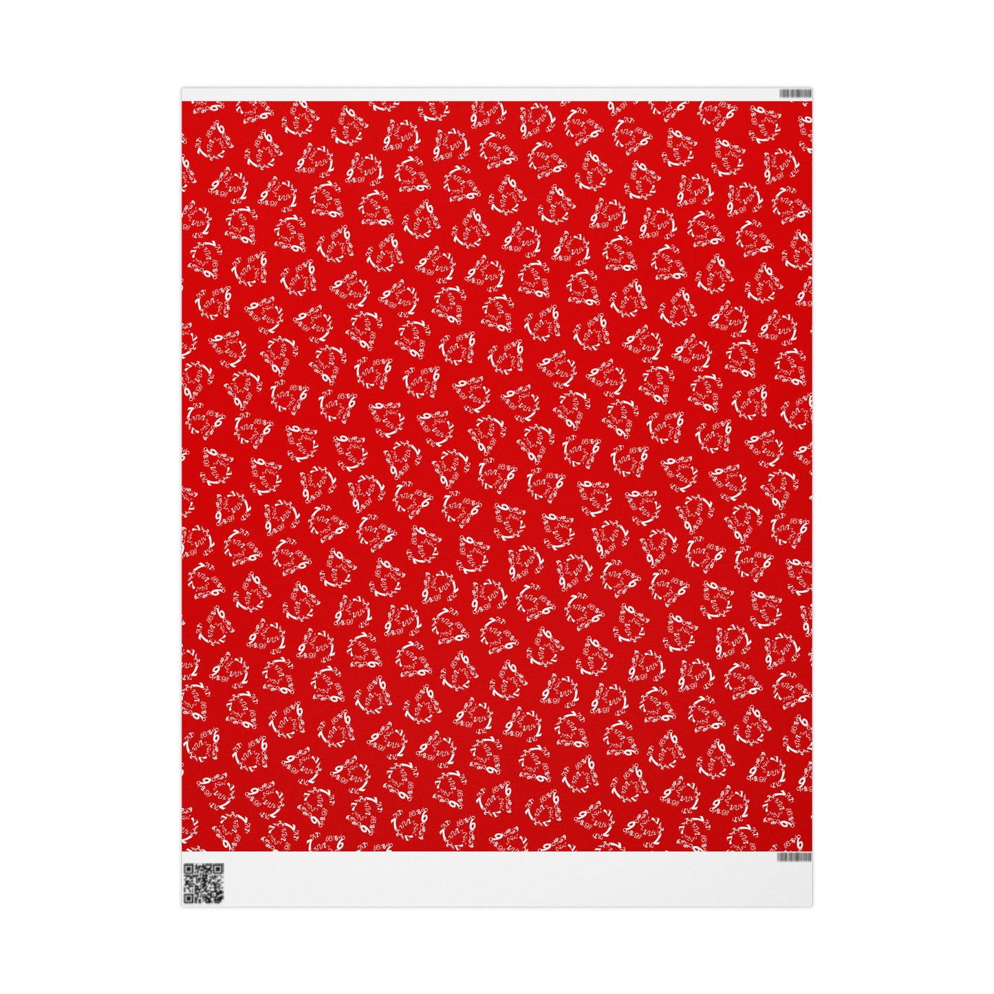 6-7 Meme Illusion Red + White Wrapping Paper Roll (3 sizes)