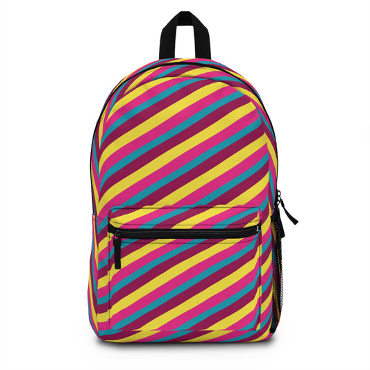 Pop Stripes Water-Resistant School Backpack