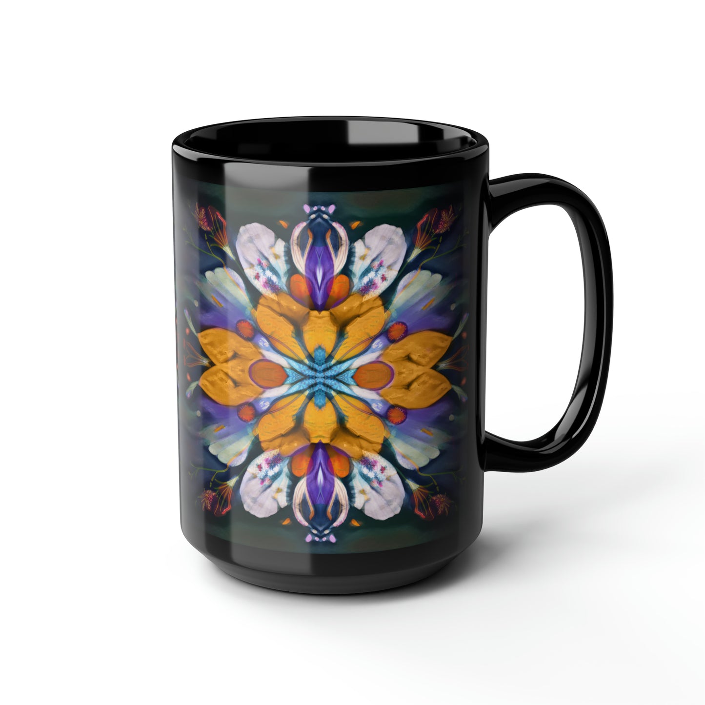 Flower Alchemy 15oz Black Mug