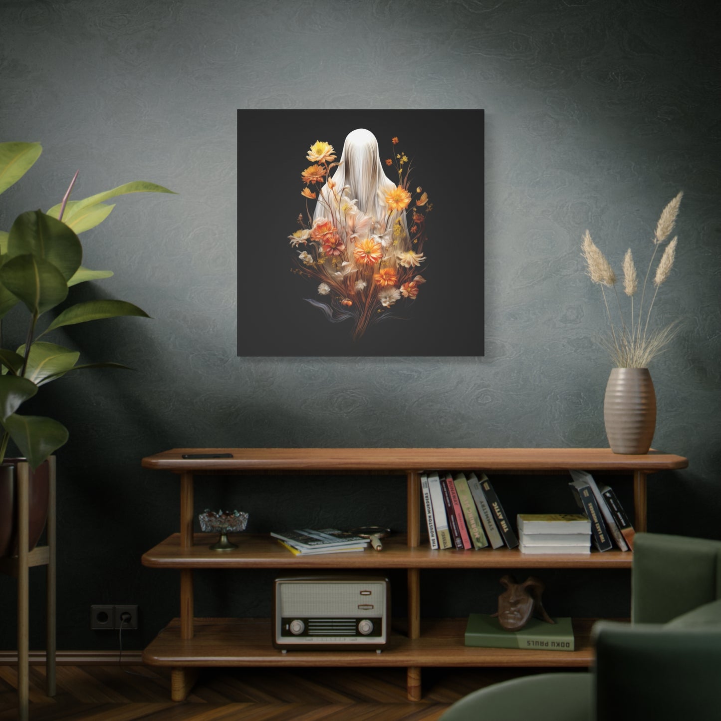 Halloween Garden Haunting Canvas Print