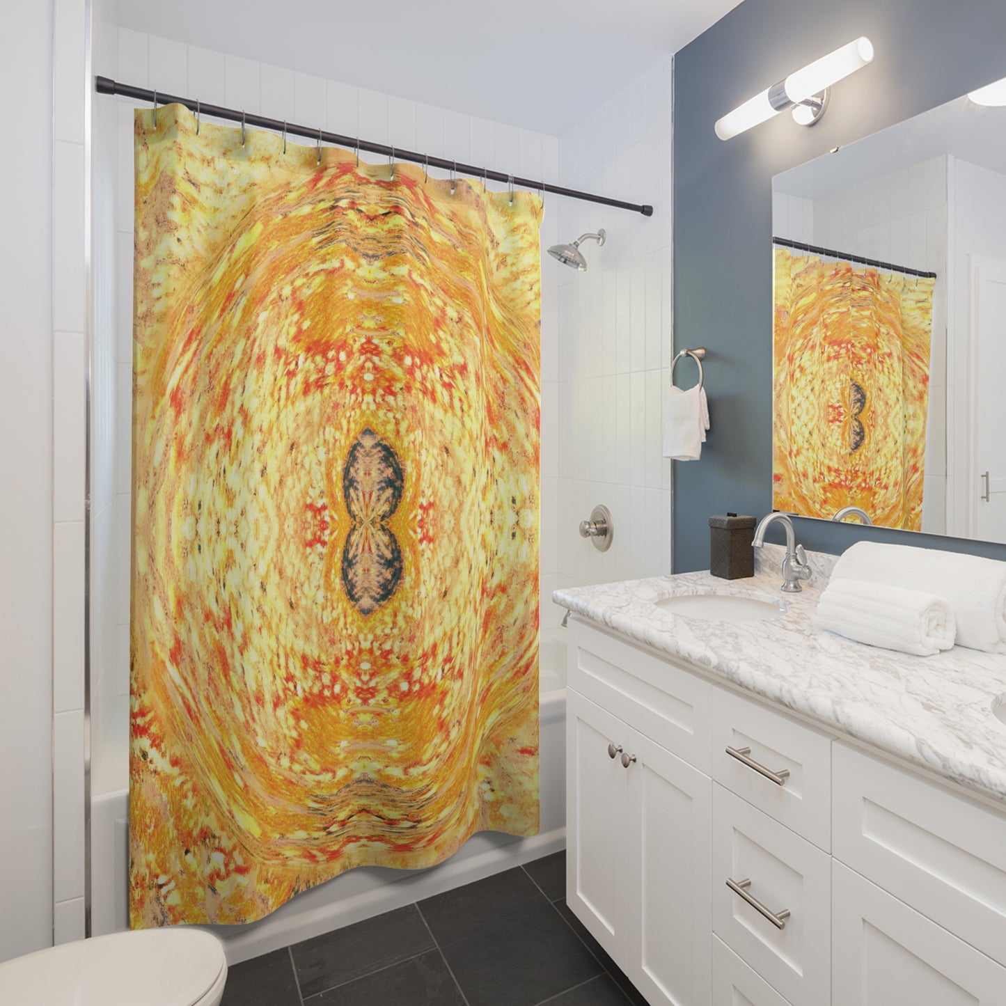 Fire Spirits Abstract Art Shower Curtain