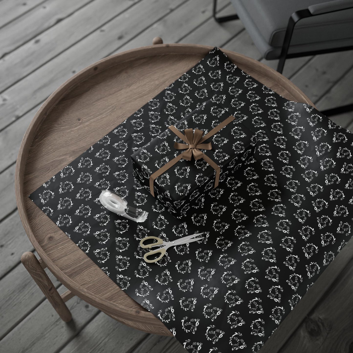 6-7 Meme Illusion Black + White Wrapping Paper Roll (3 sizes)