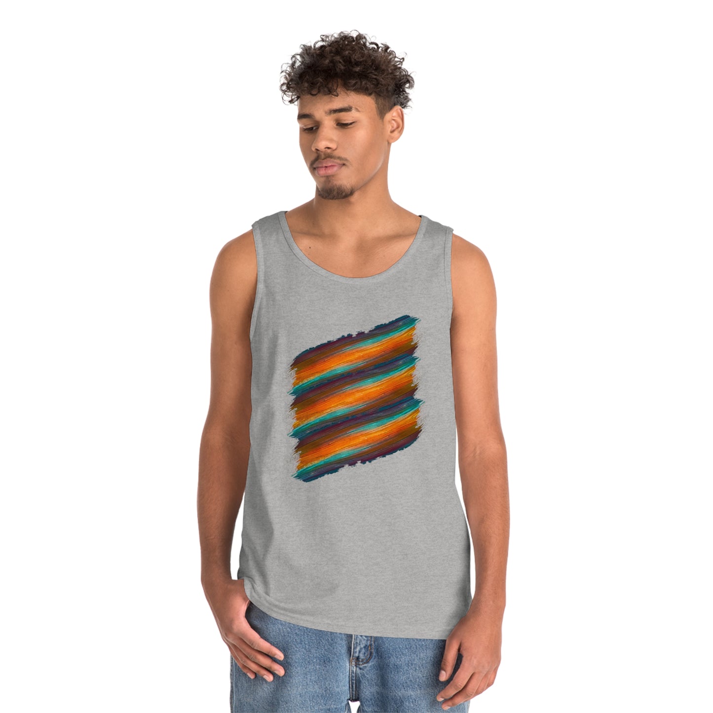 Colorful Paint Stripes Men's Tank