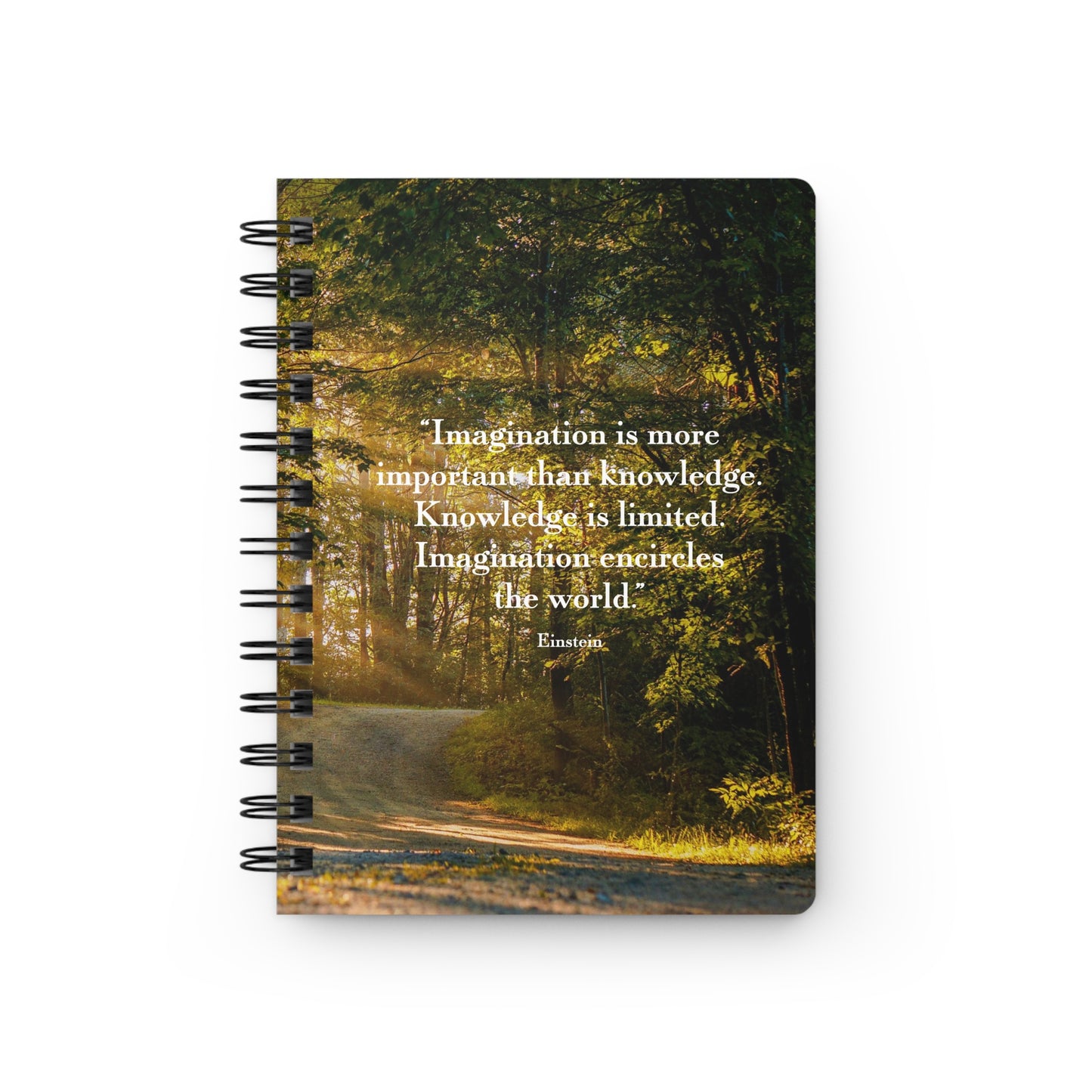 Einstein Imagination Quote Spiral-Bound Lined Notebook