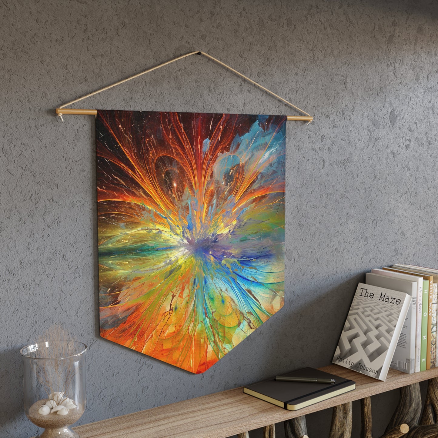 Cosmic Clockworks Wood + Twine Tapestry