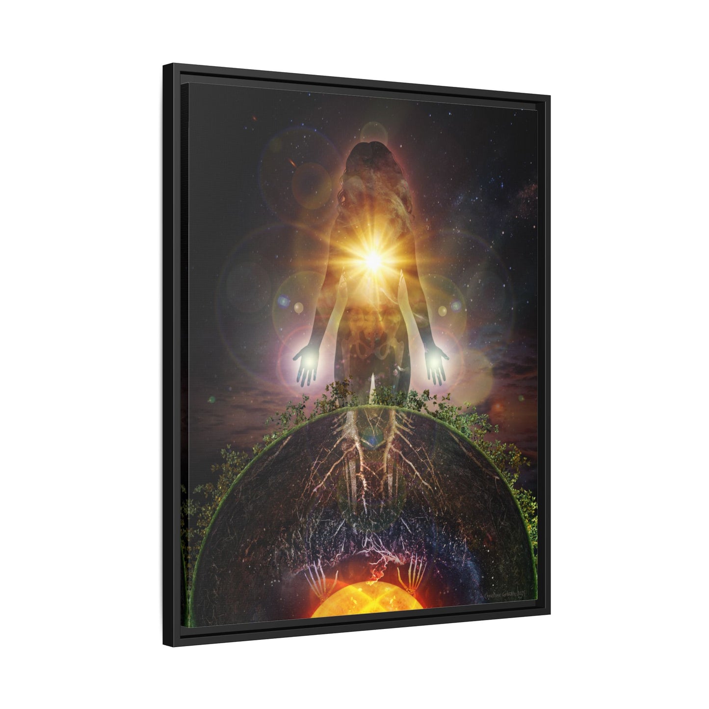 Persephone's Divinity Framed Canvas Print | Surreal Art