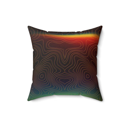 Spectral Heat Wave Faux Suede Throw Pillow
