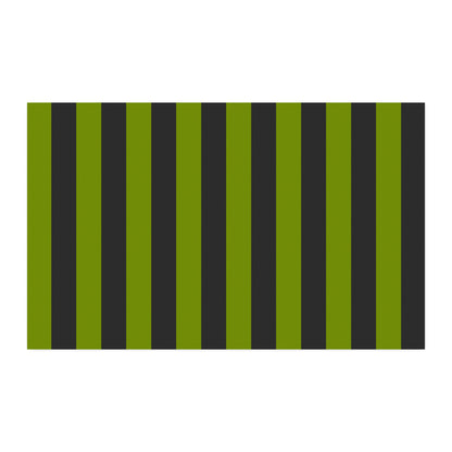 Avocado Green Stripes 100% Cotton Twill Fabric