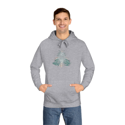 Painted Pine Tree Adult Fleece Hoodie