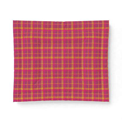Pink + Yellow Plaid 100% Cotton Comforter