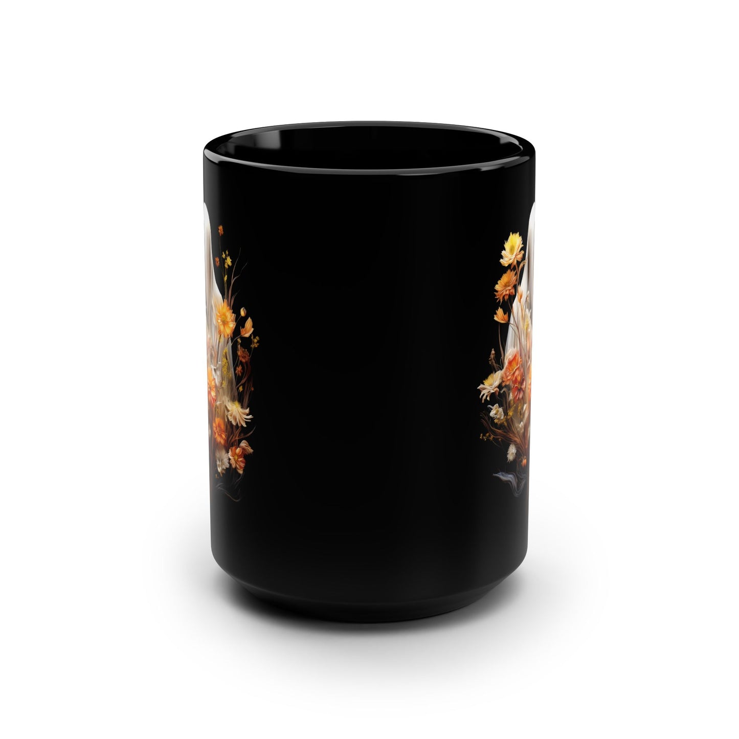 Halloween Garden Haunting 15oz Black Mug