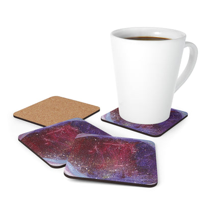 Plato's Cave Painting 4-Piece Corkwood Coaster Set