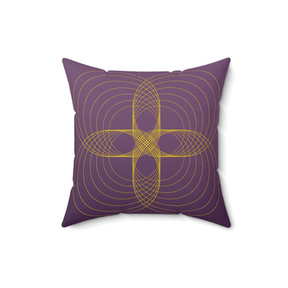 Purple Frequencies Faux Suede Throw Pillow