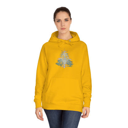 Painted Pine Tree Adult Fleece Hoodie