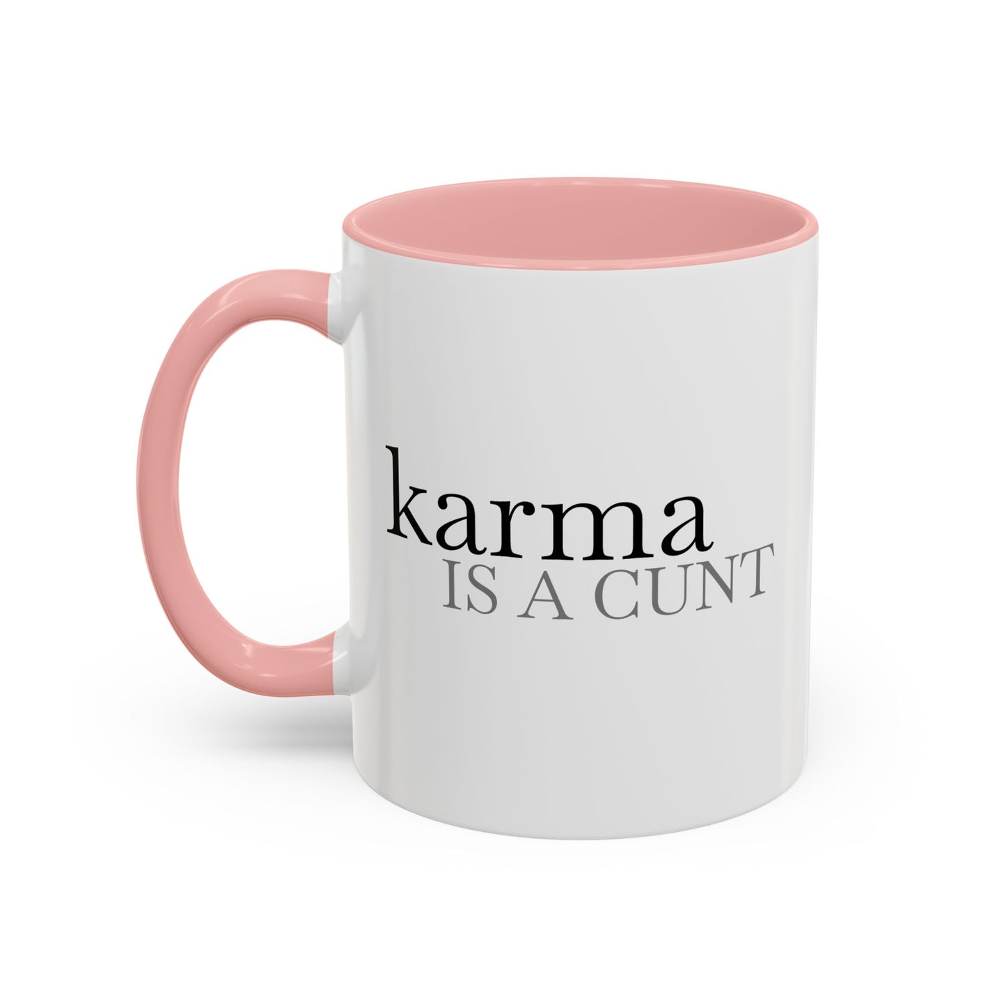 Spicy Karma Colorful Handle Ceramic Mug (11, 15oz)