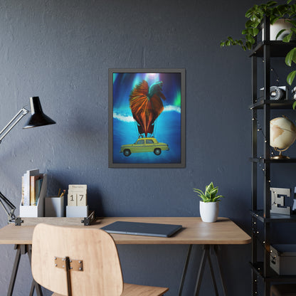 Aquamobile Taxi Service Framed Print | Surreal Art