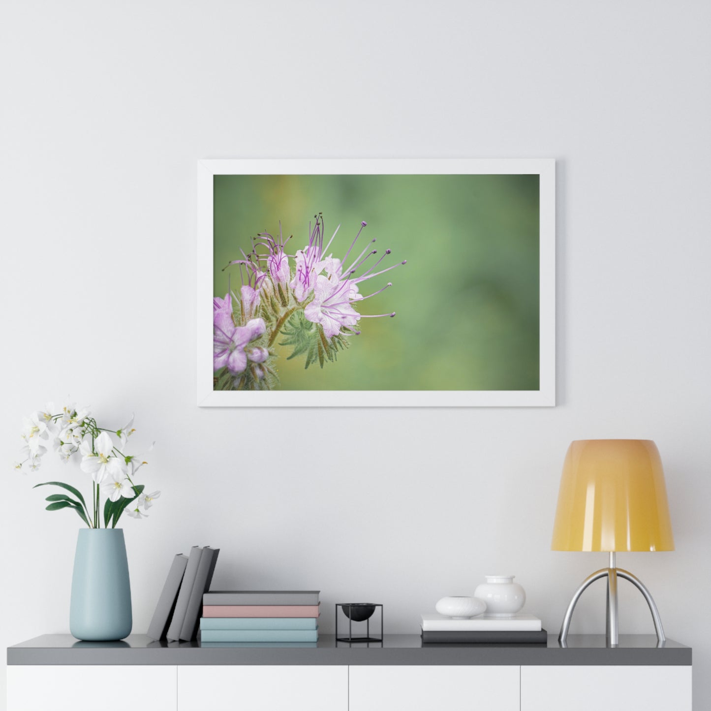 Macro Purple Wildflowers Framed Matte Print