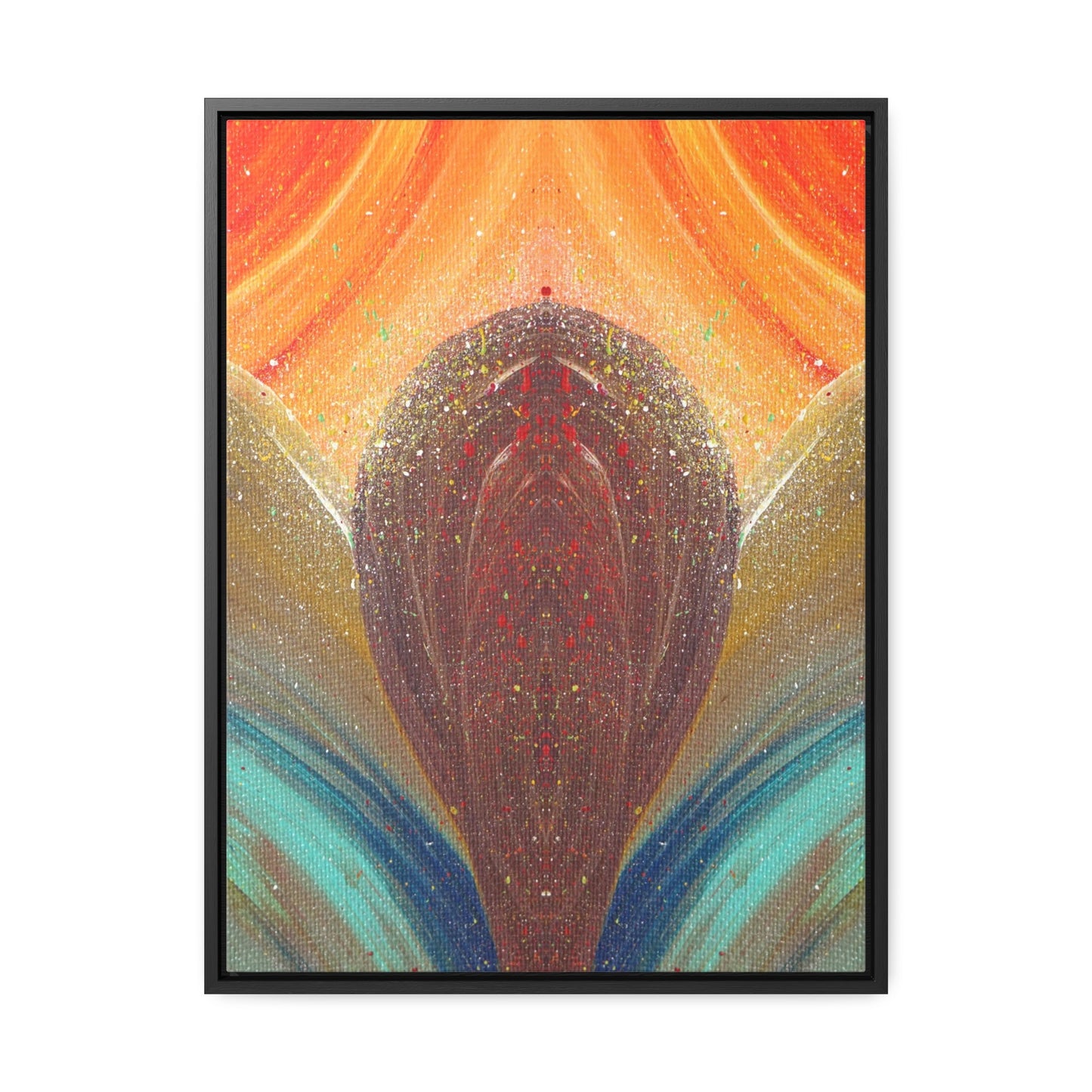 Flow of Magnetism Framed Canvas Print