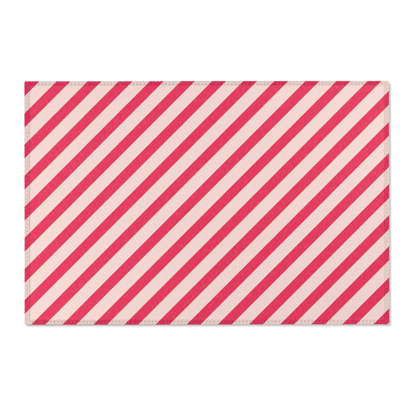 Diagonal Pink Stripes Indoor Rug