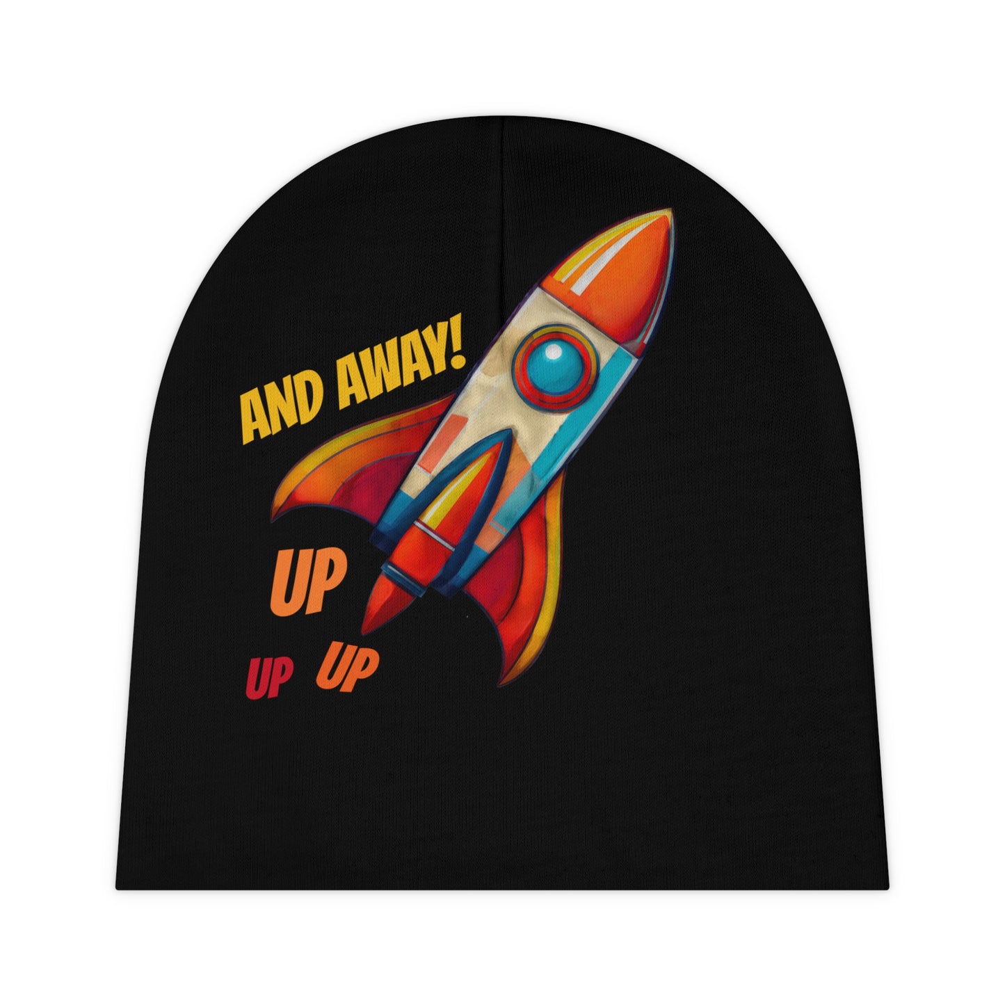 Rocket Ship Liftoff Baby Beanie