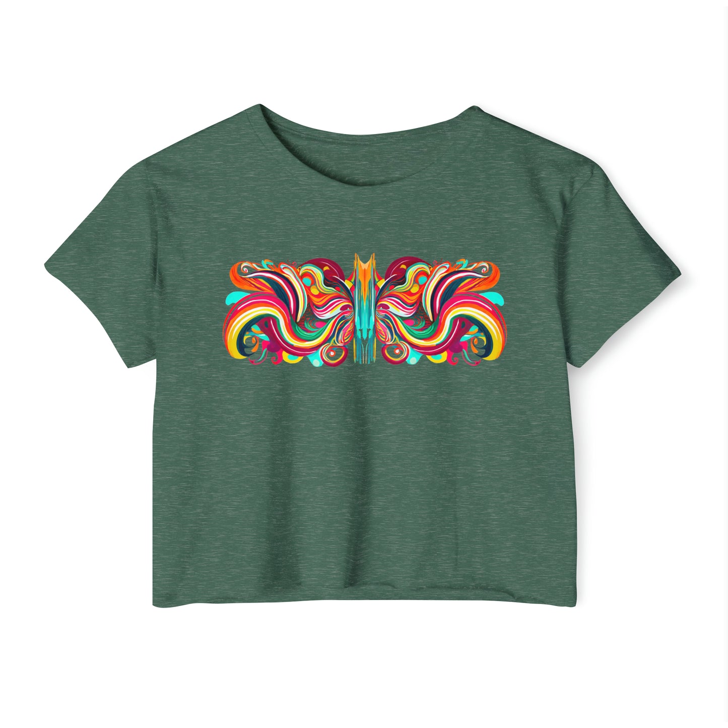 Butterfly Symmetry Women's Crop Top