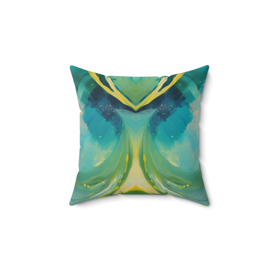 Oceanids Faux Suede Throw Pillow