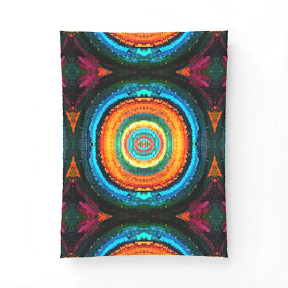 Pixel Mosaic Teal Orange 100% Cotton Comforter