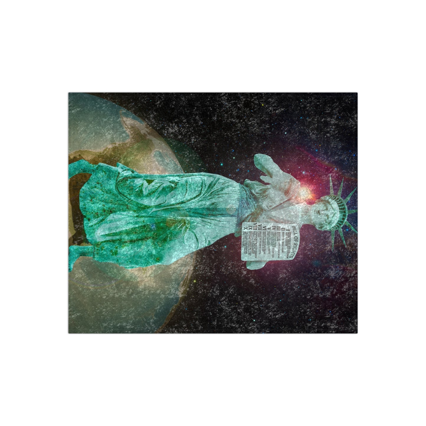 Divine Lady Liberty Crushed Velvet Blanket