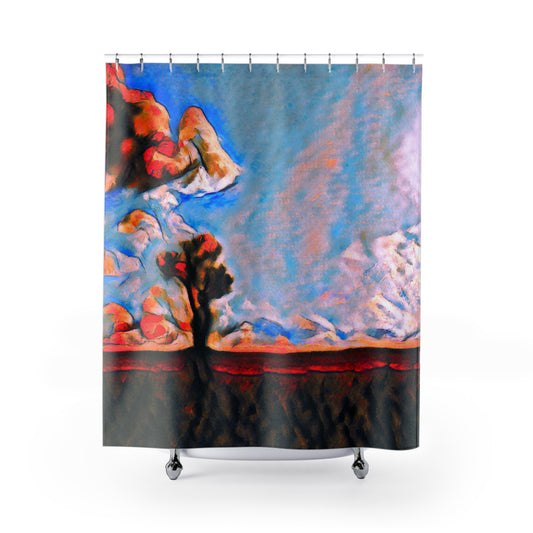 The Living Earth Abstract Art Shower Curtain