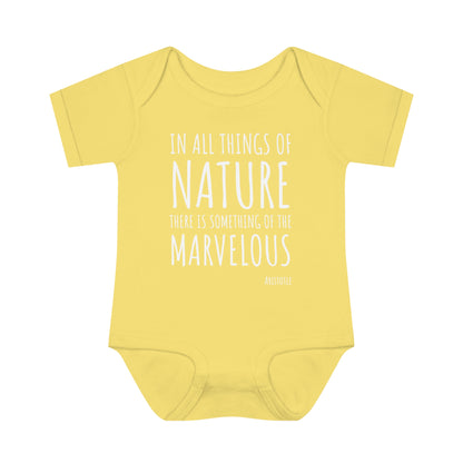 Marvelous Nature Aristotle Quote Baby Onesie 6M-18M (multicolors)