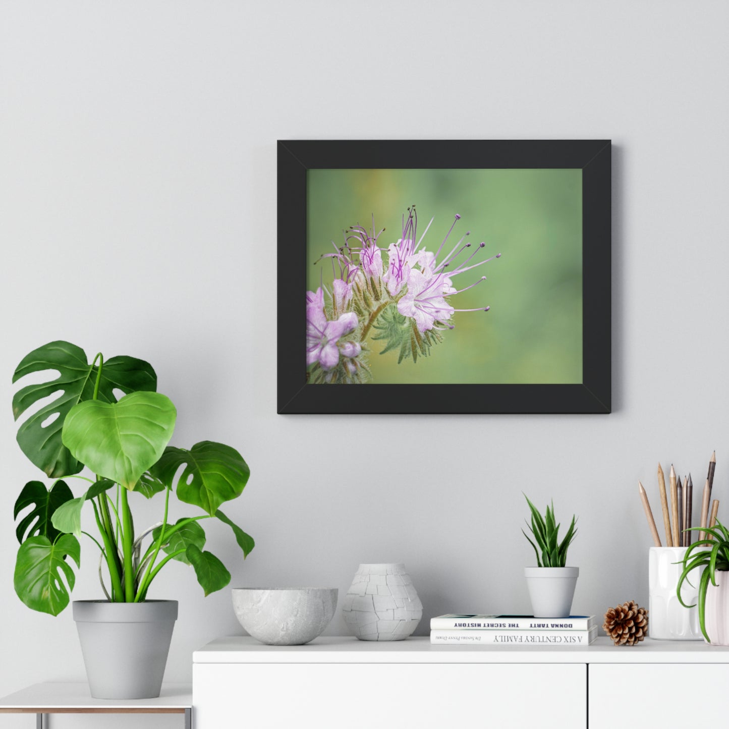 Macro Purple Wildflowers Framed Matte Print