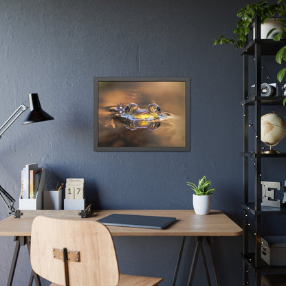 Duality of Frog Framed Print | Nature Photography