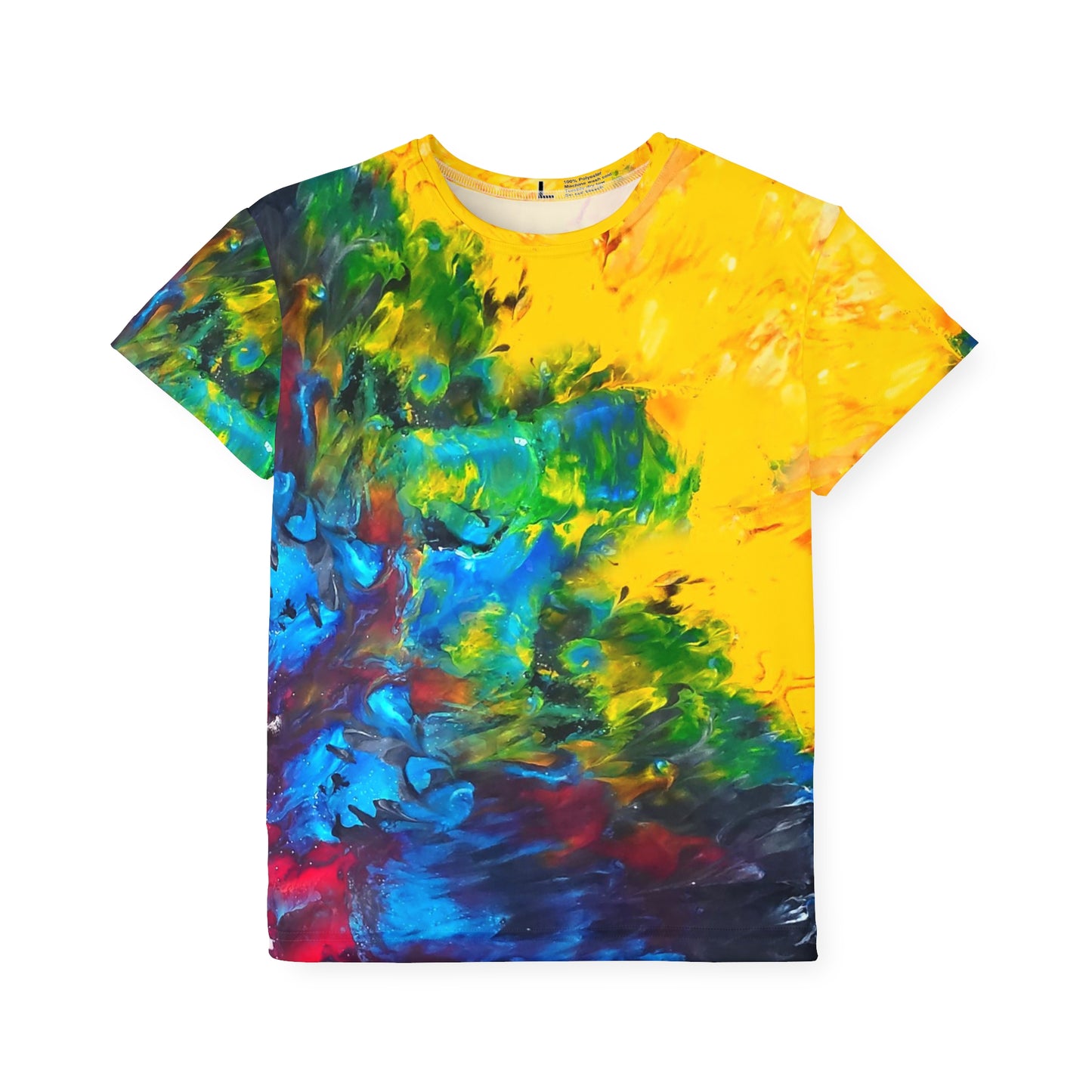 Colorful Paint Waves Kids' Poly Tee