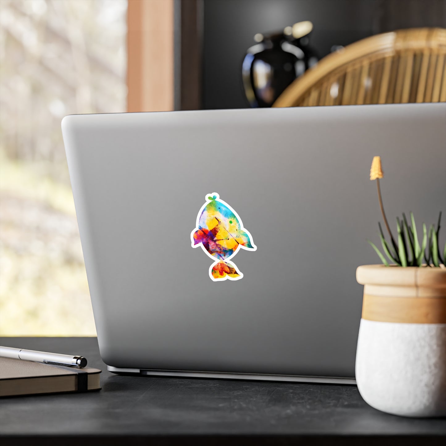 Happiness is a Painted Fish Vinyl Decal Stickers